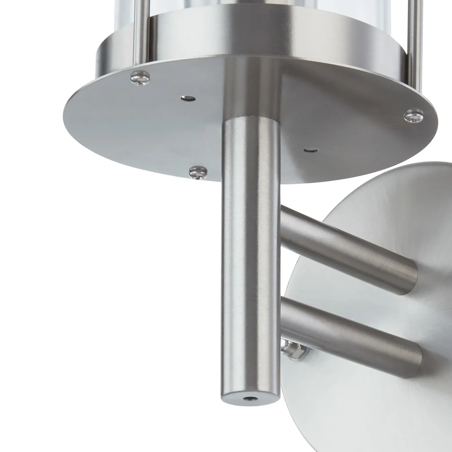 Aplique de exterior Lindby Noemi, gris, acero inoxidable, 32 cm
