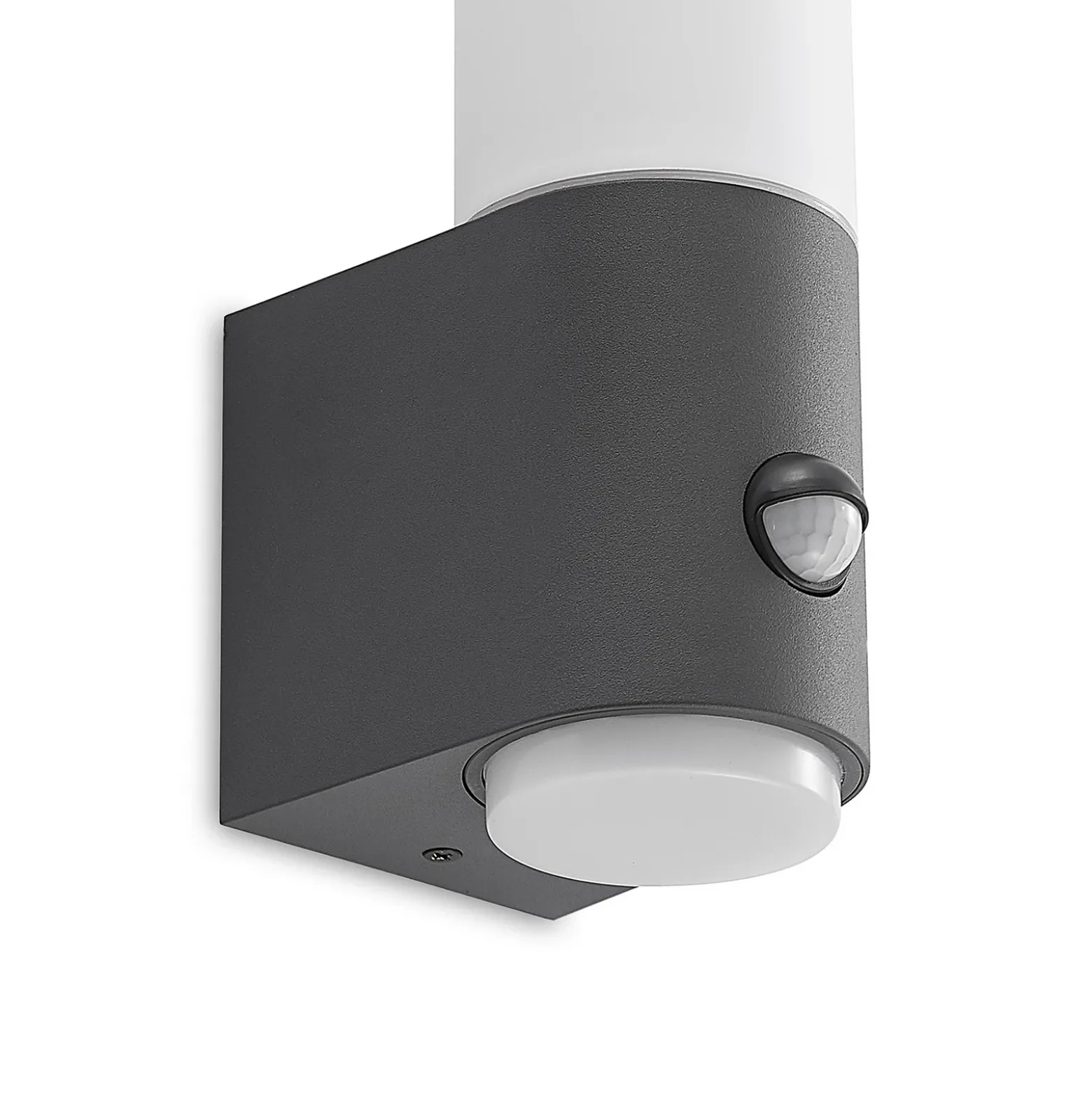 Aplique de exterior Lindby Okari con sensor, recto