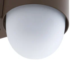 Aplique de exterior Lindby Pilva, marrón, metal, IP44, E27
