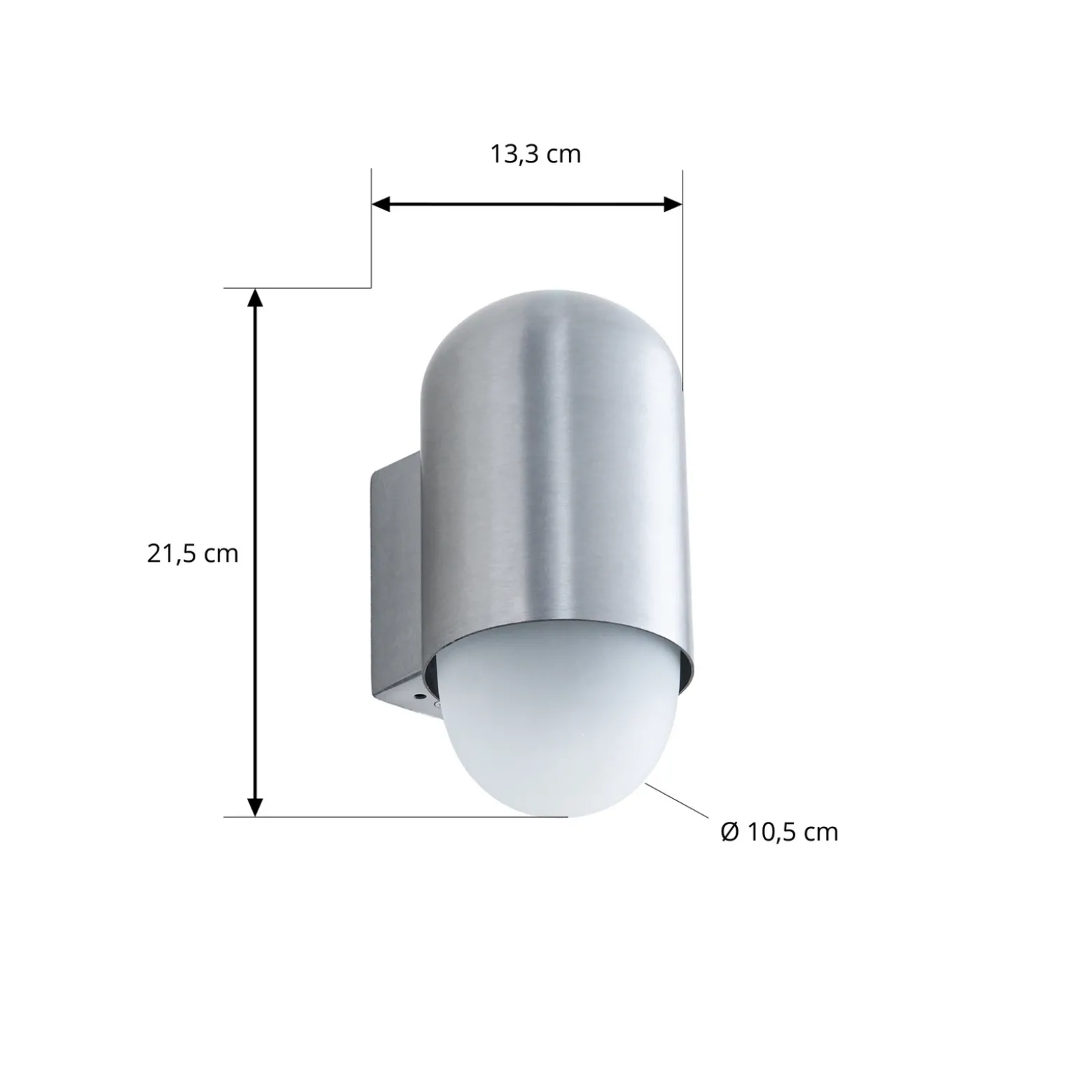 Aplique de exterior Lindby Pilva, aluminio, metal, IP44, E27