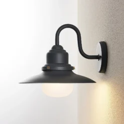 Aplique de exterior Lindby Roisin, antracita, metal, 31 cm