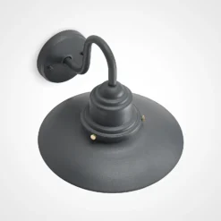 Aplique de exterior Lindby Roisin, antracita, metal, 31 cm