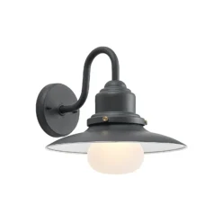 Aplique de exterior Lindby Roisin, antracita, metal, 31 cm