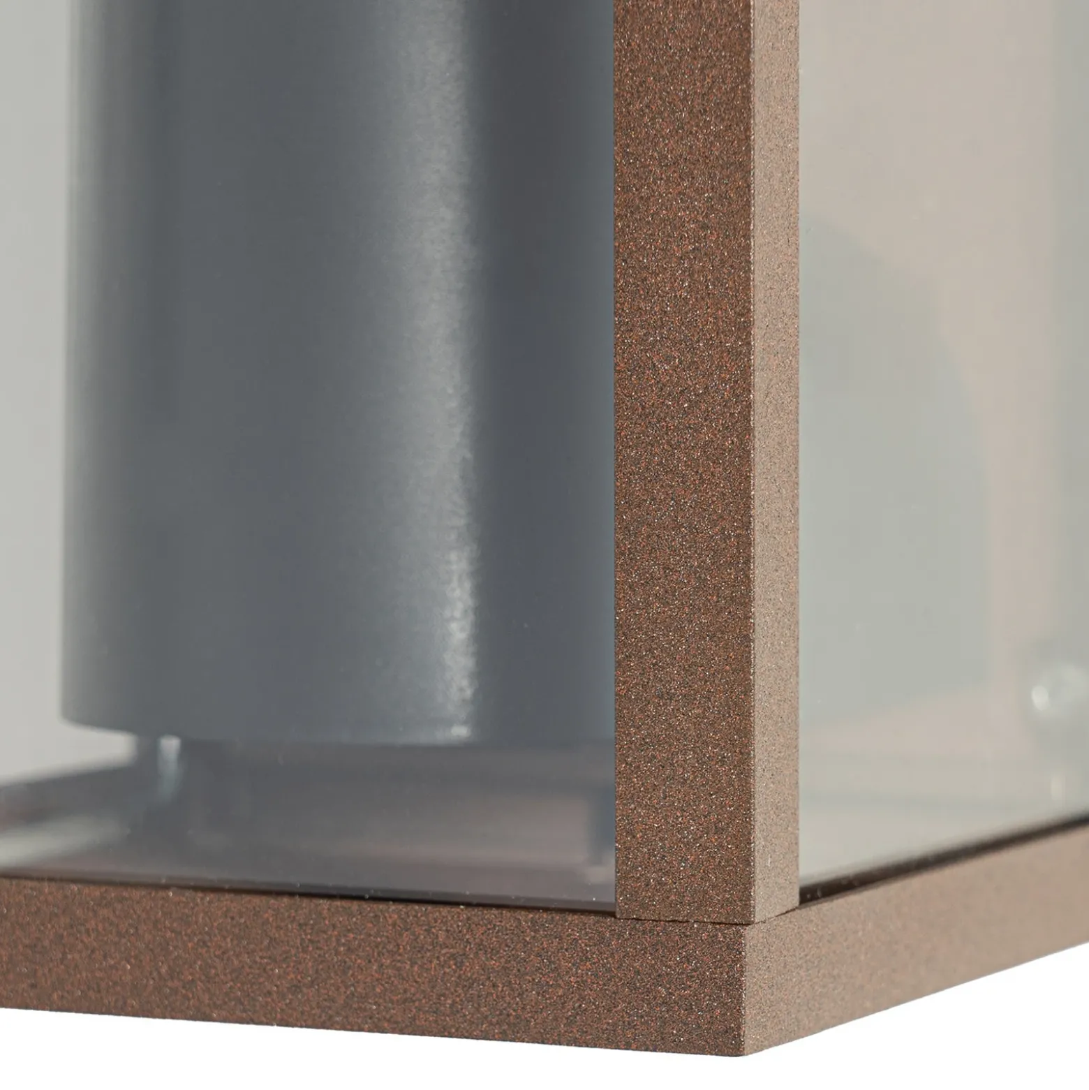 Aplique de exterior Lindby Robigus, color óxido, aluminio