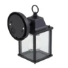 Aplique de exterior Lindby Rurik, negro, cristal, aluminio, E27