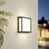Aplique de exterior Lindby Sivana, negro, aluminio, 26 cm x 26 cm
