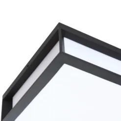 Aplique de exterior Lindby Sivana, negro, aluminio, 26 cm x 26 cm