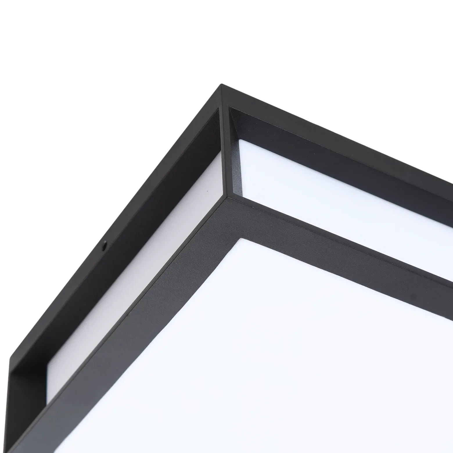 Aplique de exterior Lindby Sivana, negro, aluminio, 26 cm x 26 cm