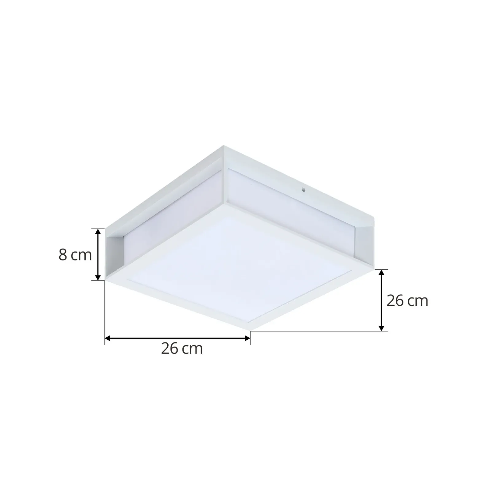 Aplique de exterior Lindby Sivana, blanca, aluminio, 26 cm x 26 cm