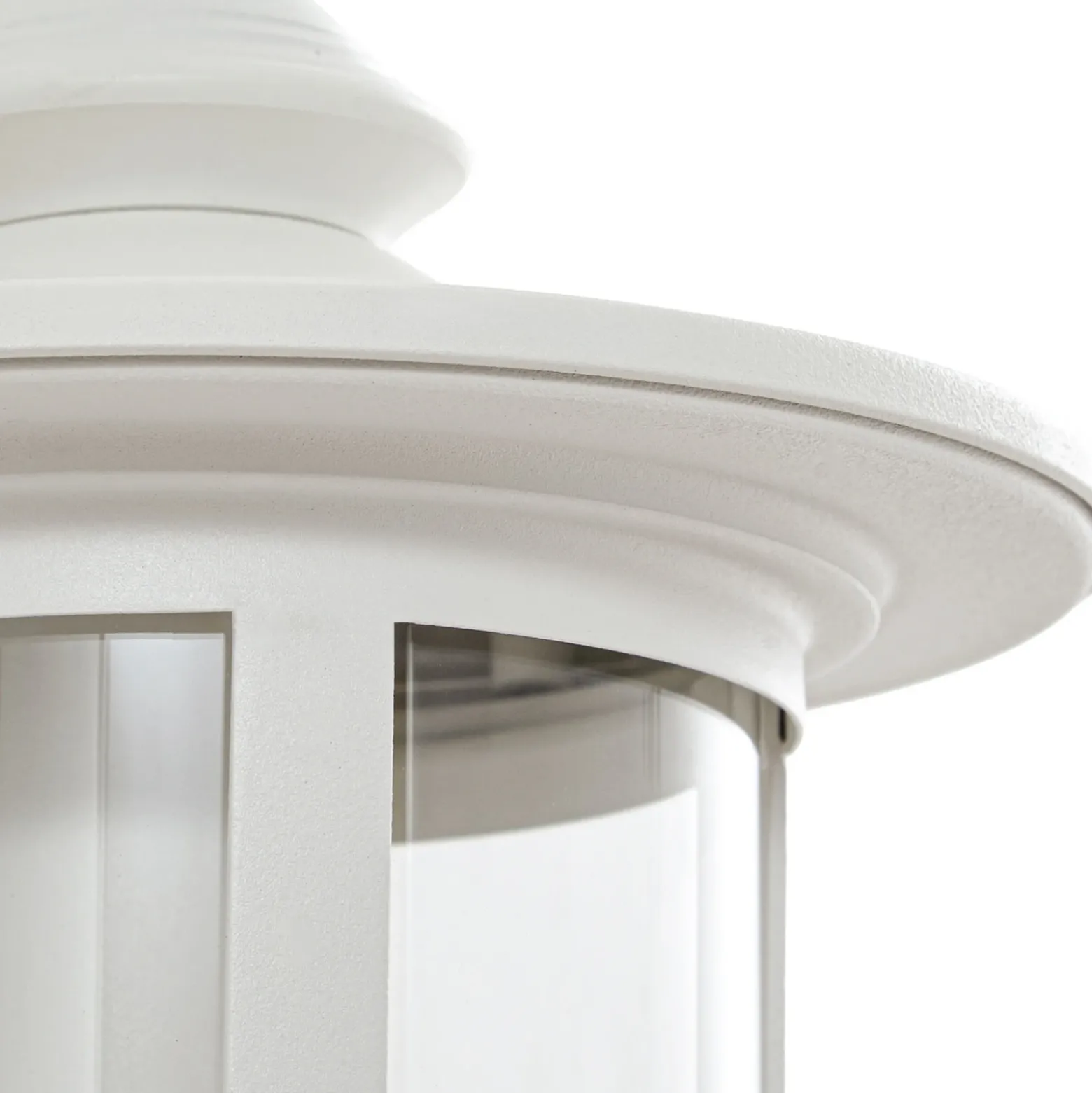 Aplique de exterior Lindby Zayn, blanco, cristal, altura 33 cm, IP23