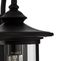 Aplique de exterior Lindby Zayn, negra, cristal, altura 33 cm, IP23