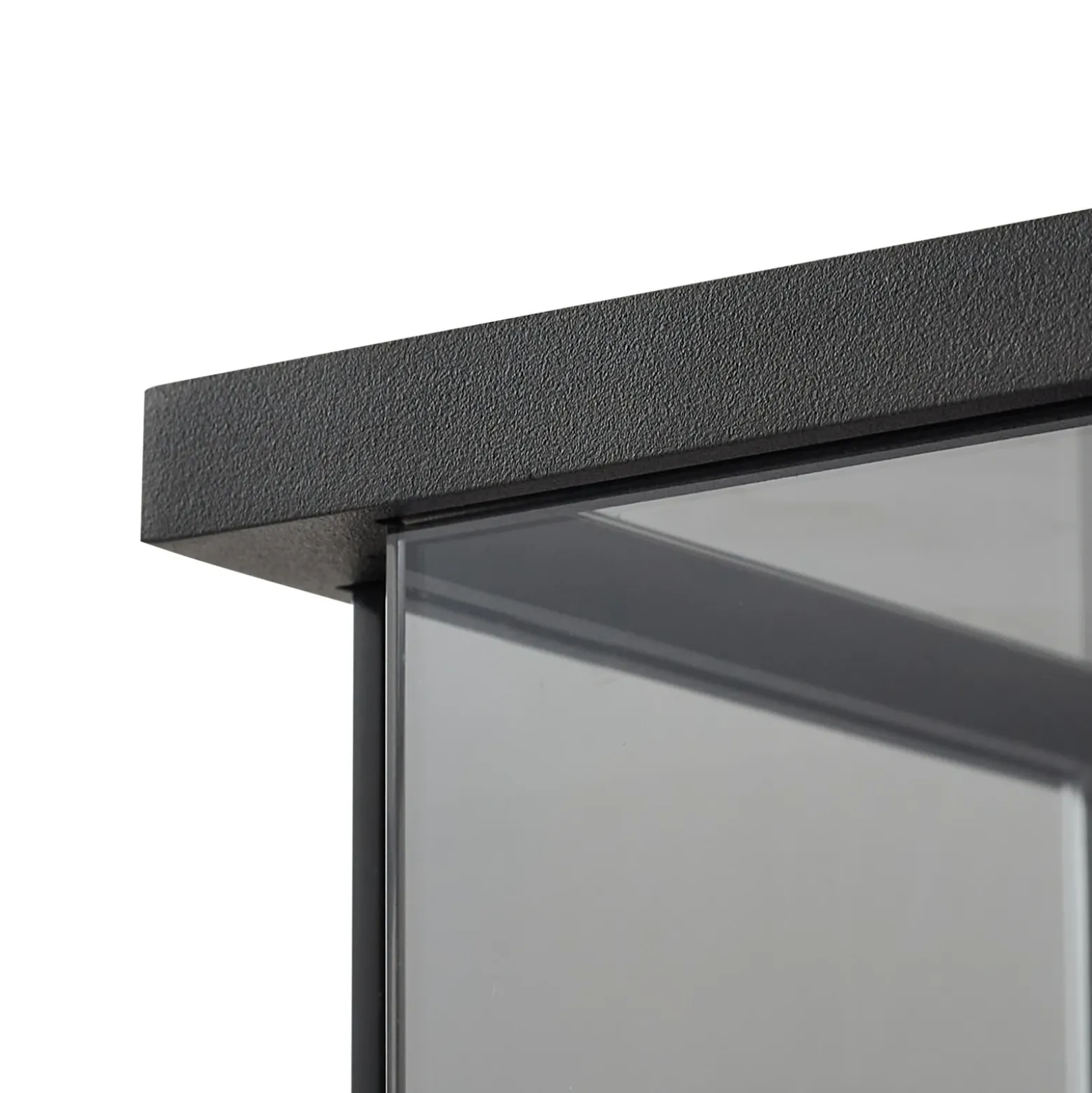 Aplique de exterior Lucande Annalea, gris humo, IP54, con sensor