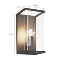 Aplique de exterior Lucande Annalea, 30 cm, 1 luz, IP54