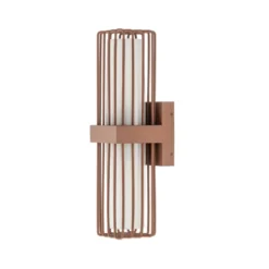 Aplique de exterior Lucande Chandan, óxido, 2 luces, IP54, E27