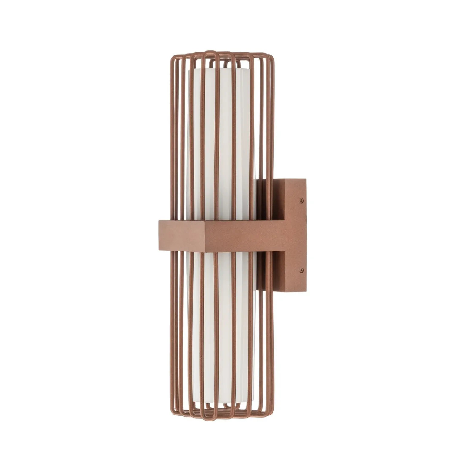 Aplique de exterior Lucande Chandan, óxido, 2 luces, IP54, E27