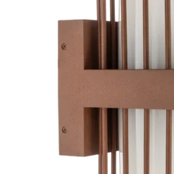 Aplique de exterior Lucande Chandan, óxido, 2 luces, IP54, E27