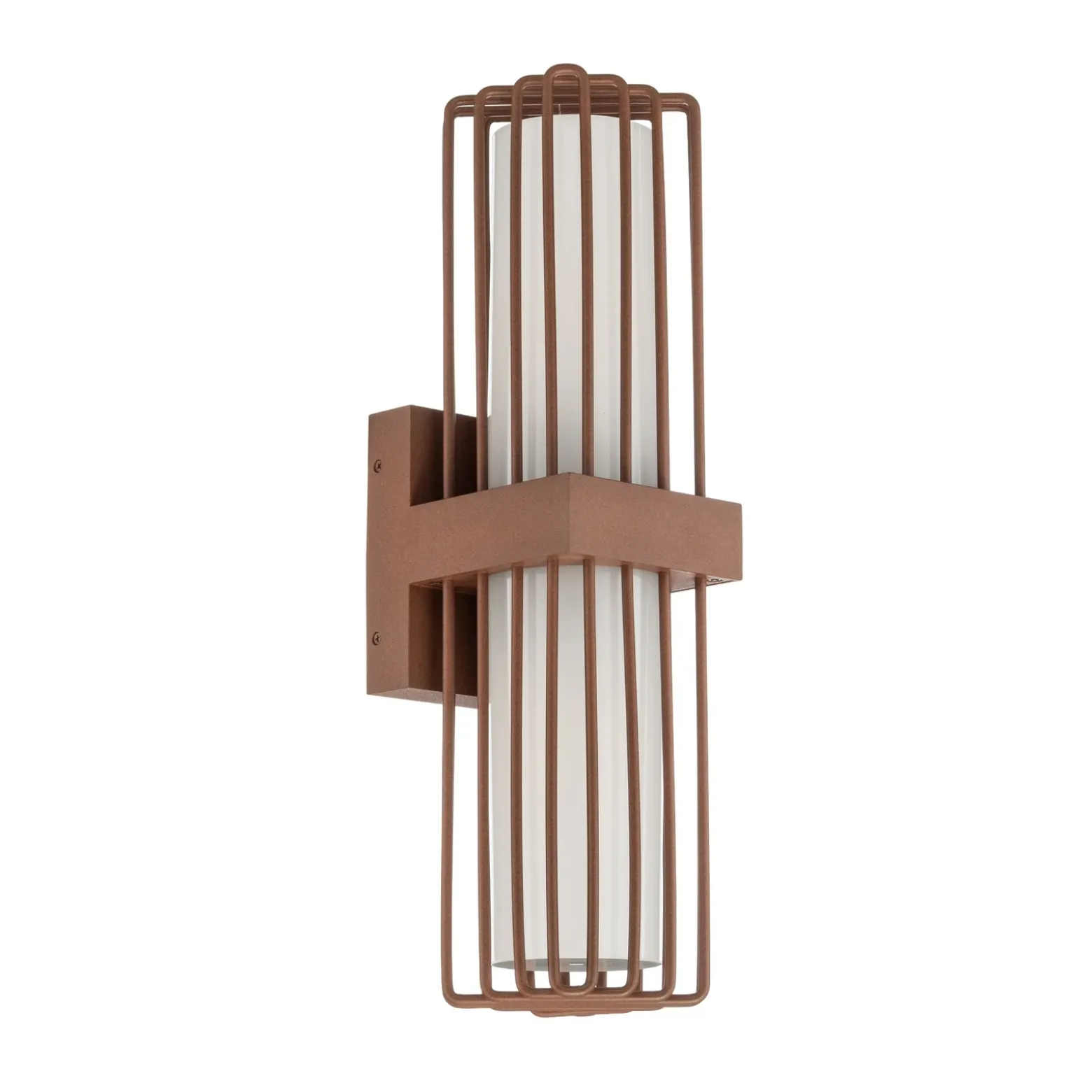 Aplique de exterior Lucande Chandan, óxido, 2 luces, IP54, E27