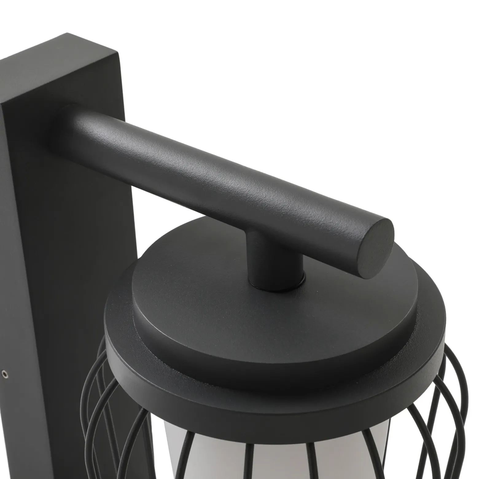 Aplique de exterior Lucande Chandan, 30 cm, antracita, sensor