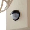 Aplique de exterior Lucande Chandan, 30 cm, beige, sensor, IP44