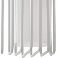 Aplique de exterior Lucande Chandan, 42 cm, blanco, metal, IP54