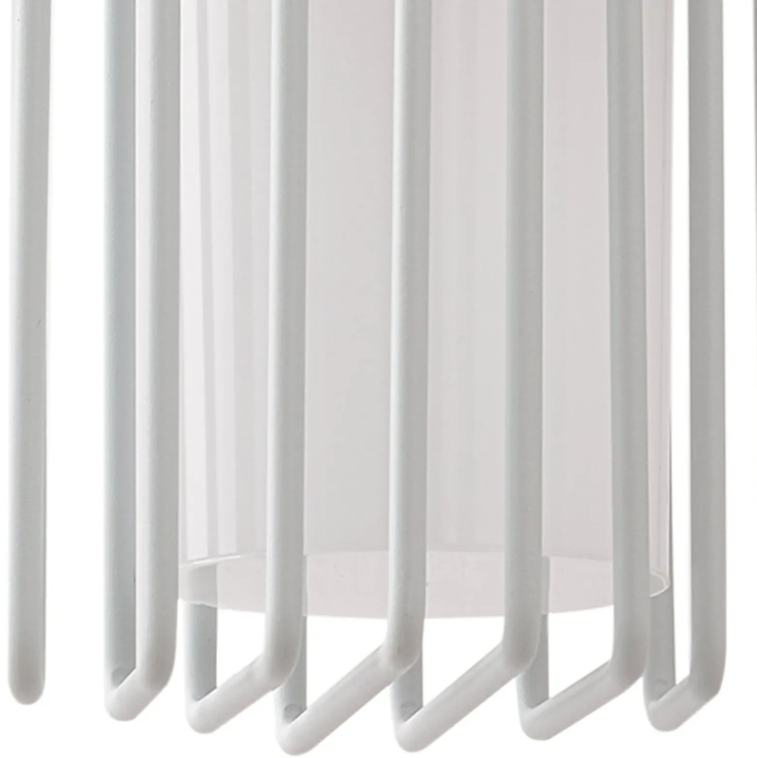 Aplique de exterior Lucande Chandan, 42 cm, blanco, metal, IP54