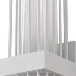 Aplique de exterior Lucande Chandan, 42 cm, blanco, metal, IP54