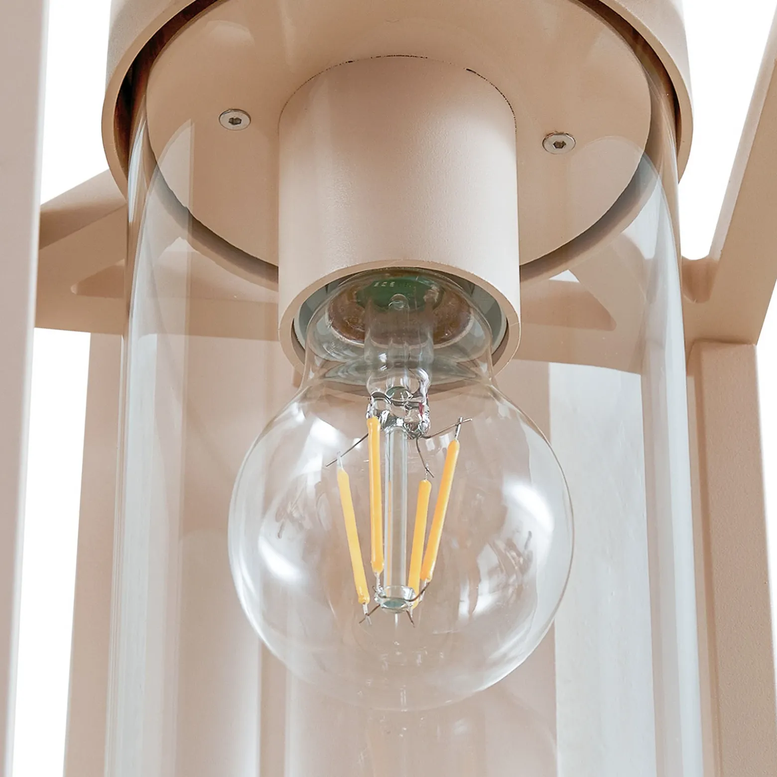 Aplique de exterior Lucande Ferda, con sensor, portalámparas inferior, color