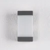 Aplique de exterior Lucande Kiran, gris, metal, IP44, E27