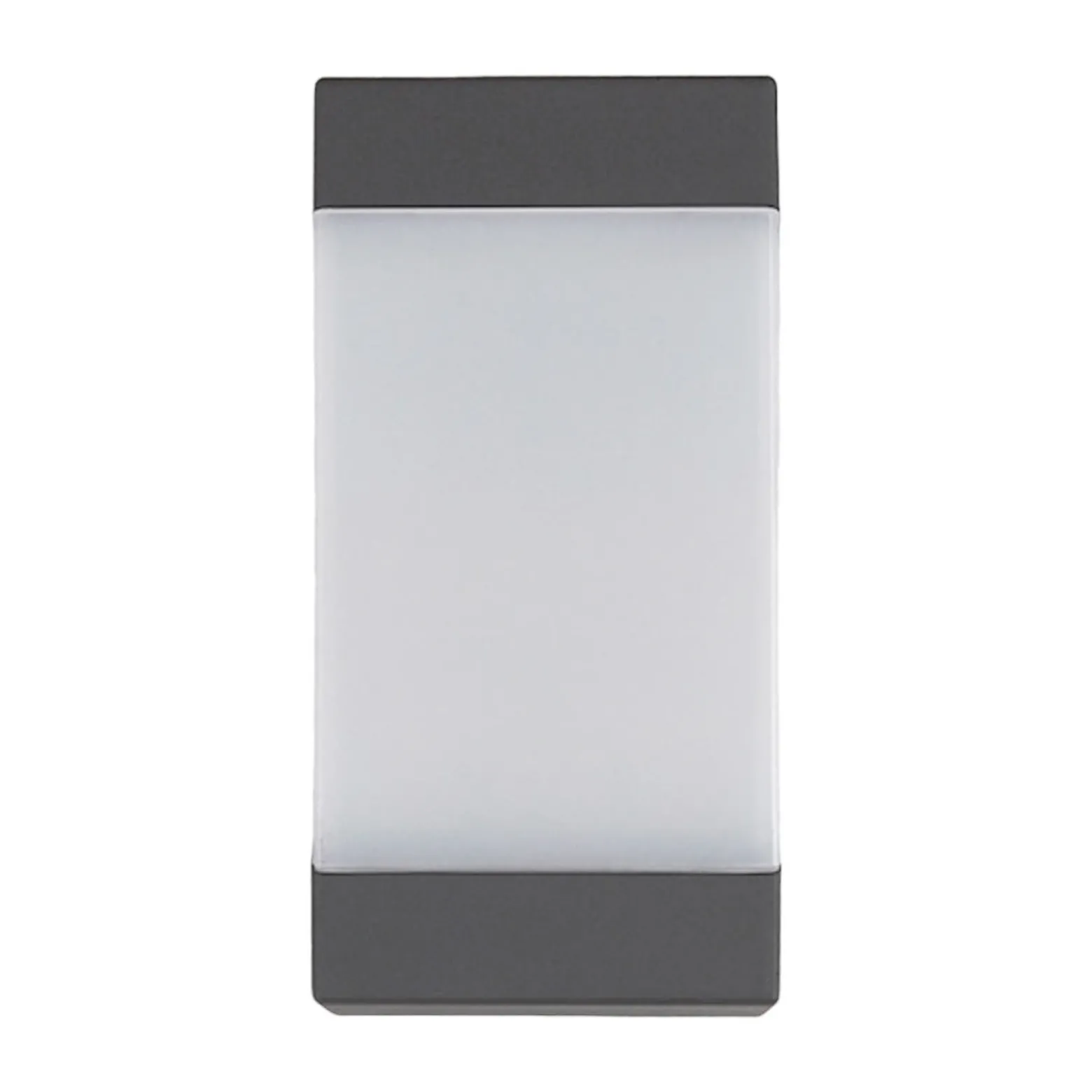 Aplique de exterior Lucande Kiran, gris, metal, IP44, E27