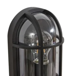 Aplique de exterior Lucande Serine, 27,1 cm, negro, aluminio
