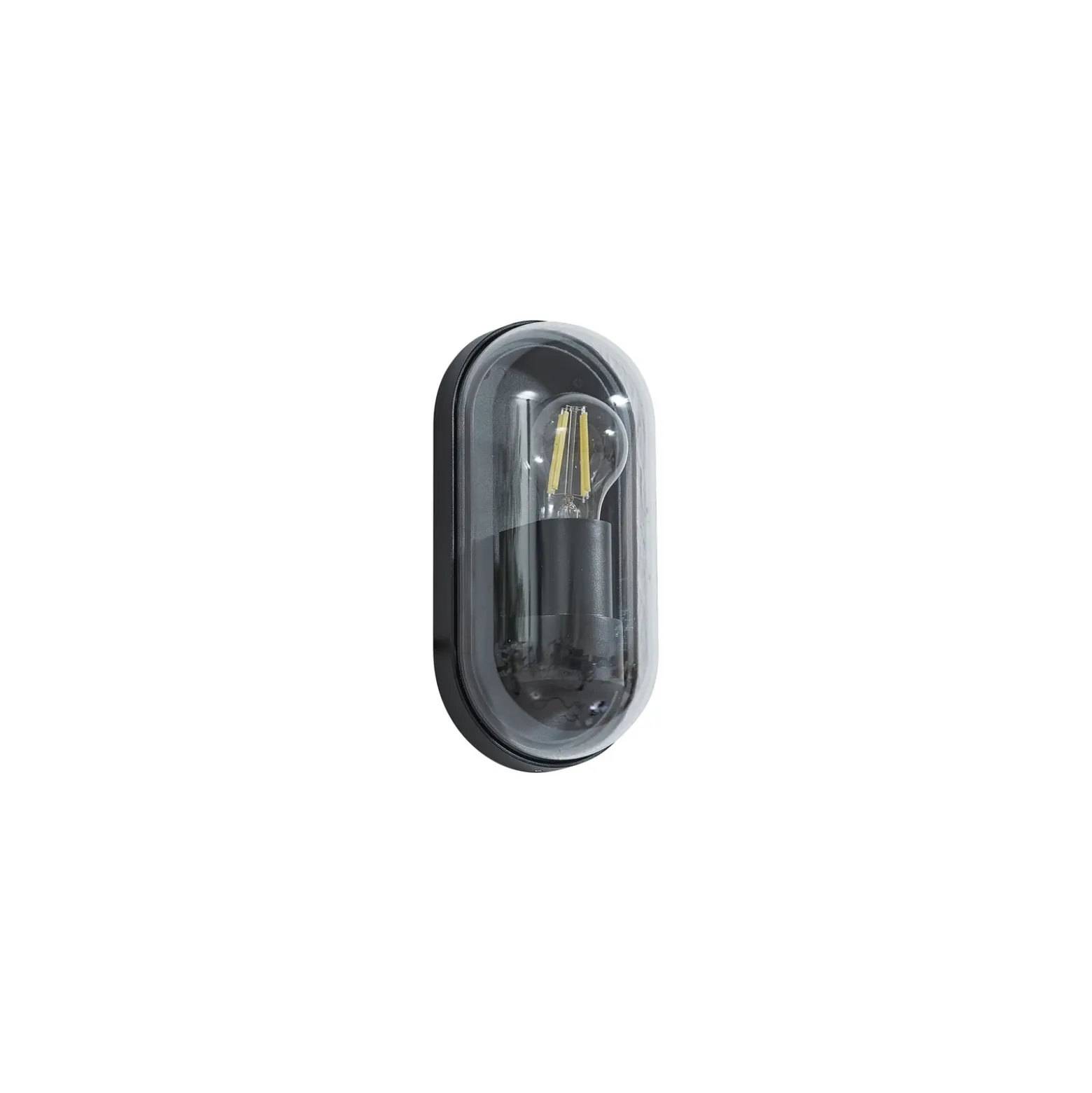 Aplique de exterior Lucande Serine, 25,5 cm, negro, aluminio