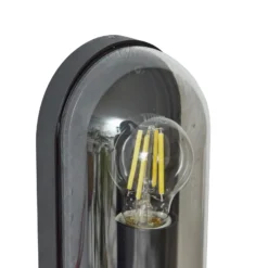 Aplique de exterior Lucande Serine, 25,5 cm, negro, aluminio