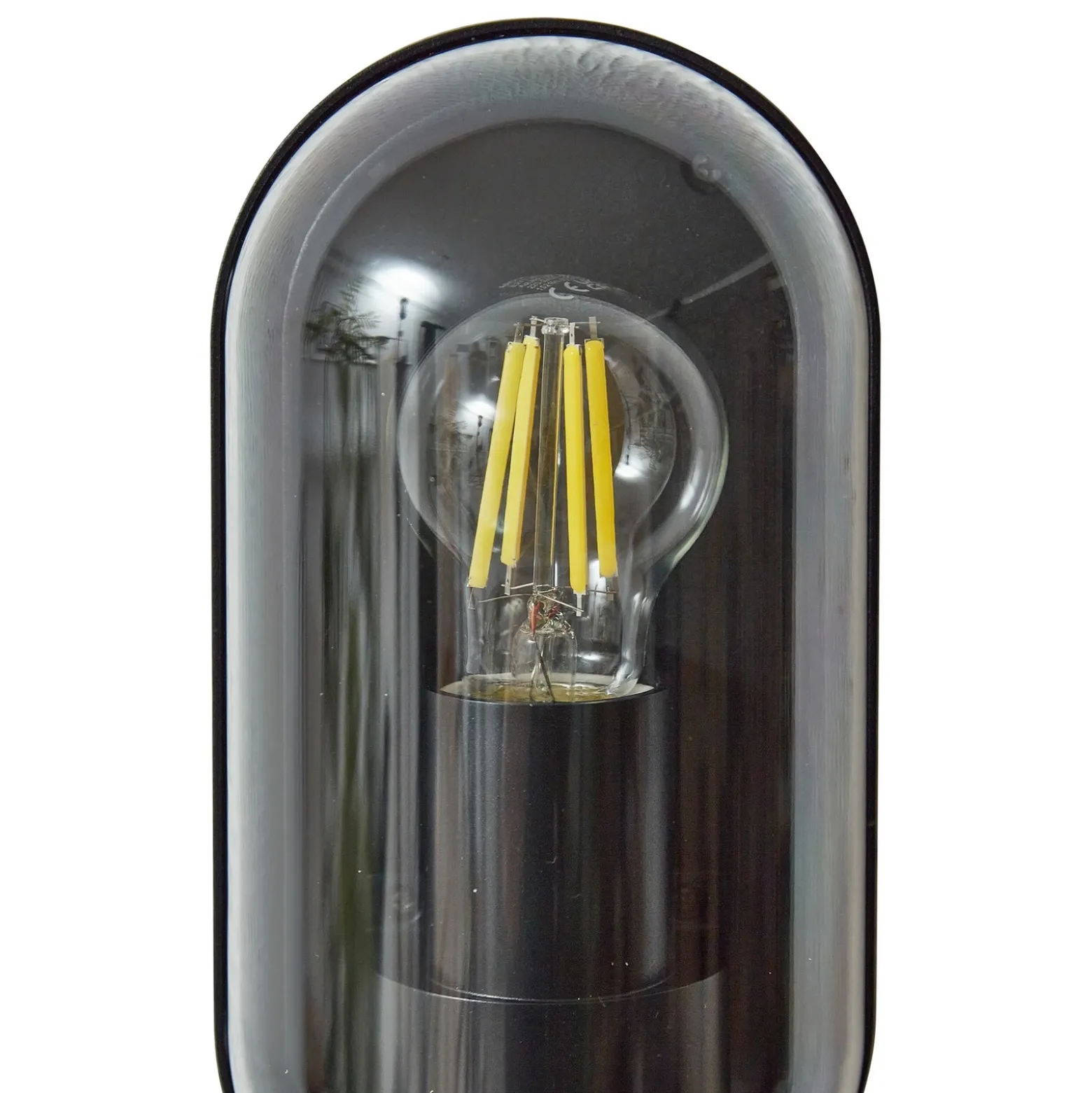 Aplique de exterior Lucande Serine, 25,5 cm, negro, aluminio