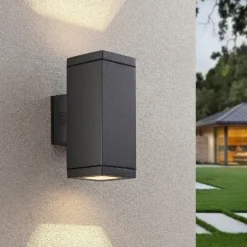 Aplique de exterior Lucande Stani, E27, 2 luces