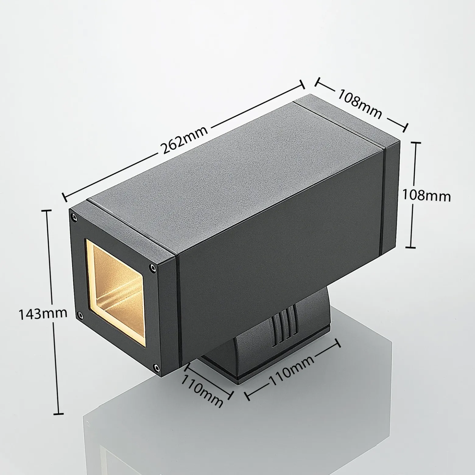 Aplique de exterior Lucande Stani, E27, 2 luces
