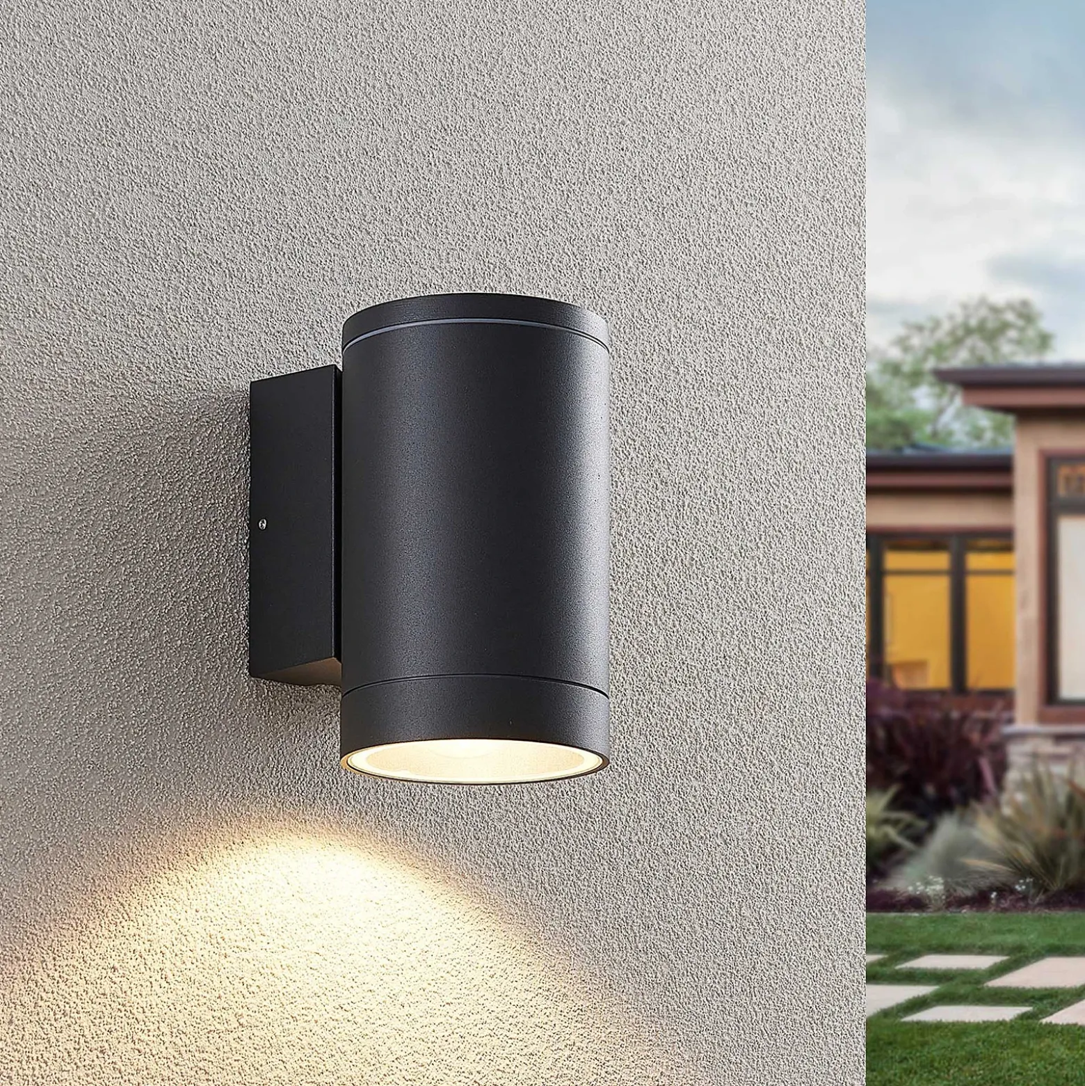 Aplique de exterior Lucande Thomke, 1 luz, aluminio antracita