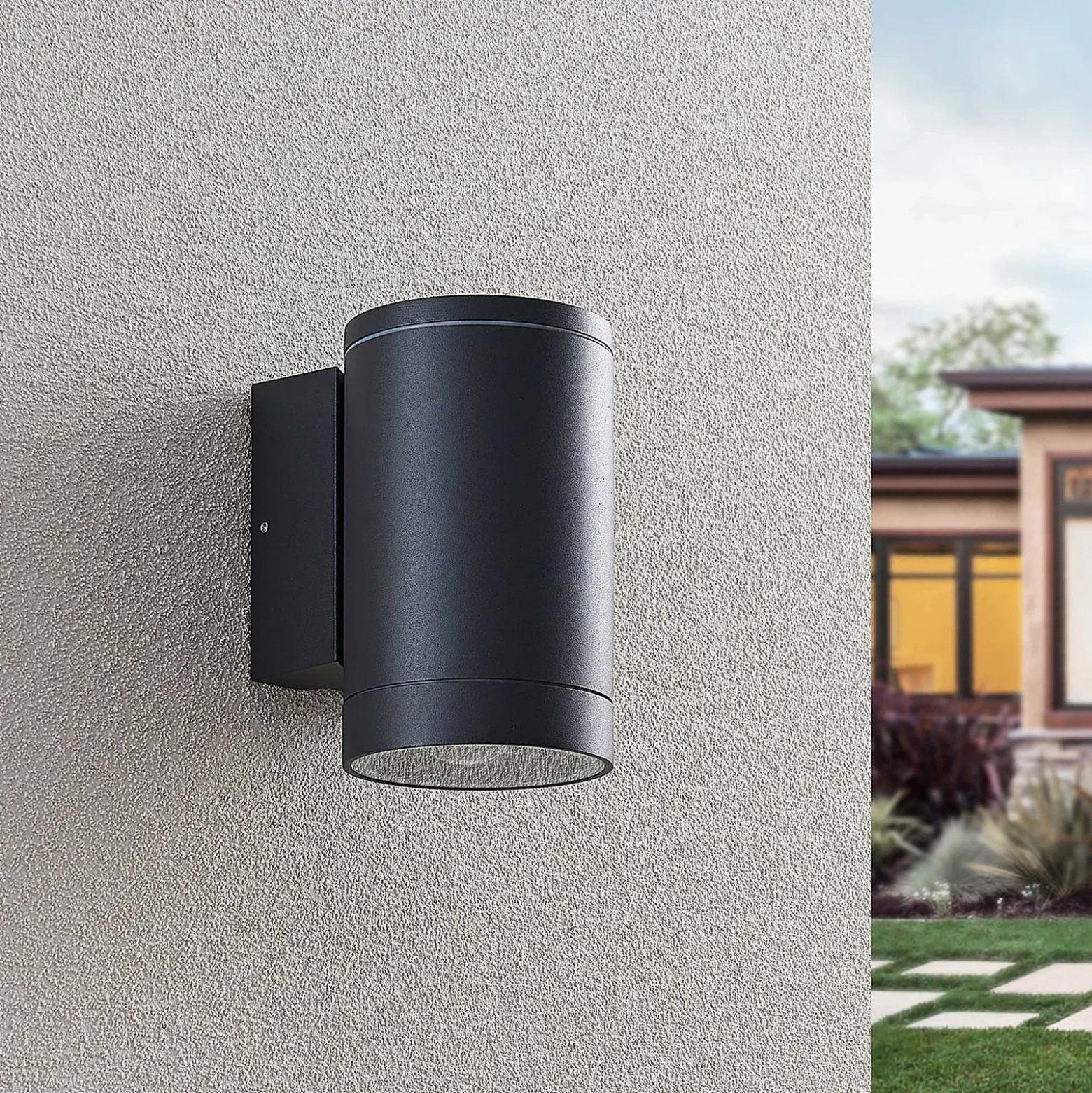 Aplique de exterior Lucande Thomke, 1 luz, aluminio antracita