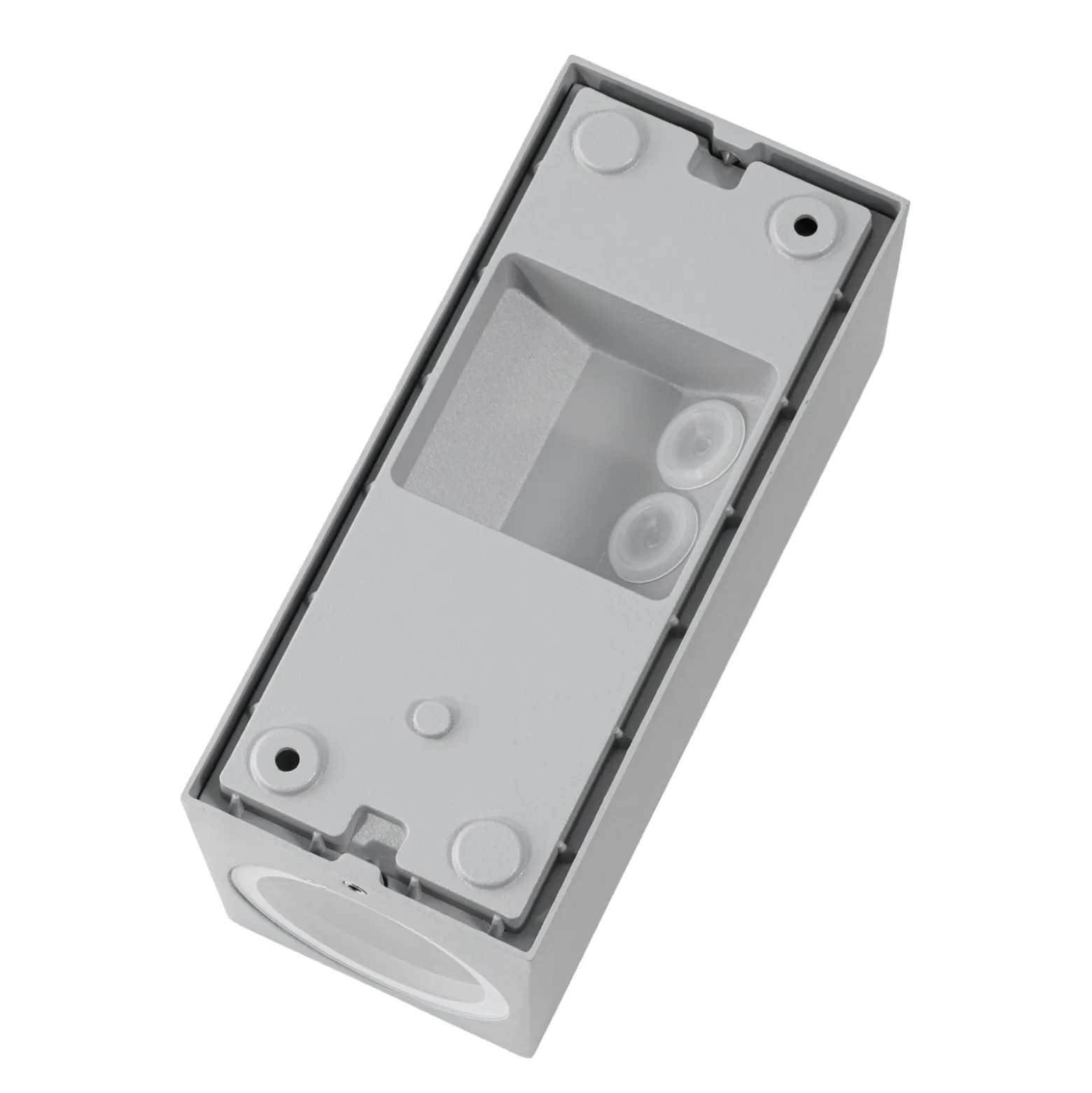 Aplique de exterior Lucande Xava, luz hacia arriba/abajo, gris, 2 luces, GU10