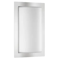 Aplique de exterior Luis, acero inoxidable, cristal, E27