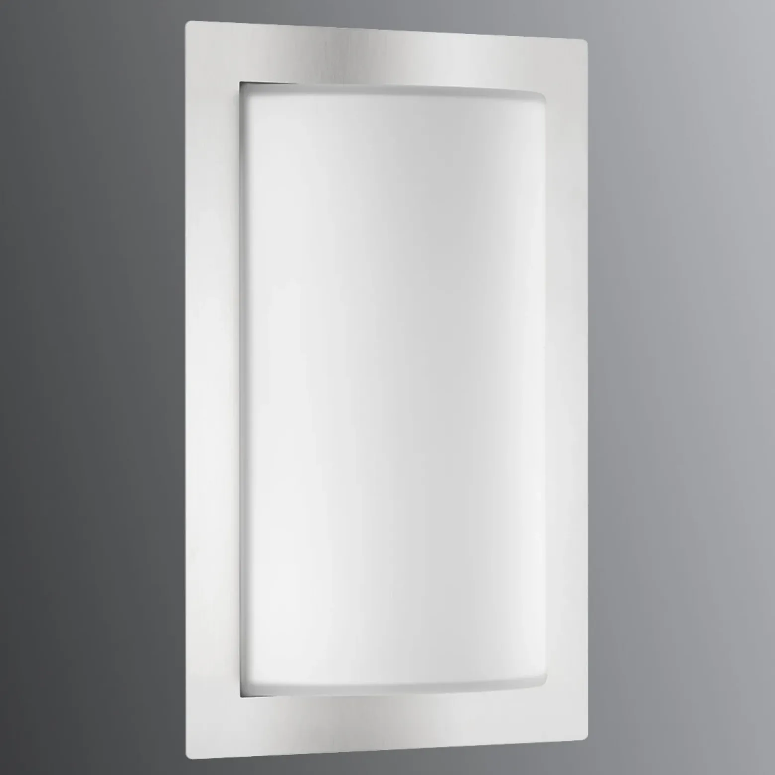 Aplique de exterior Luis, acero inoxidable, cristal, E27