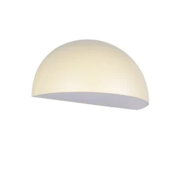 Aplique de exterior MAAS, color crema, ancho 27 cm, metal, IP44