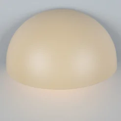 Aplique de exterior MAAS, color crema, ancho 27 cm, metal, IP44