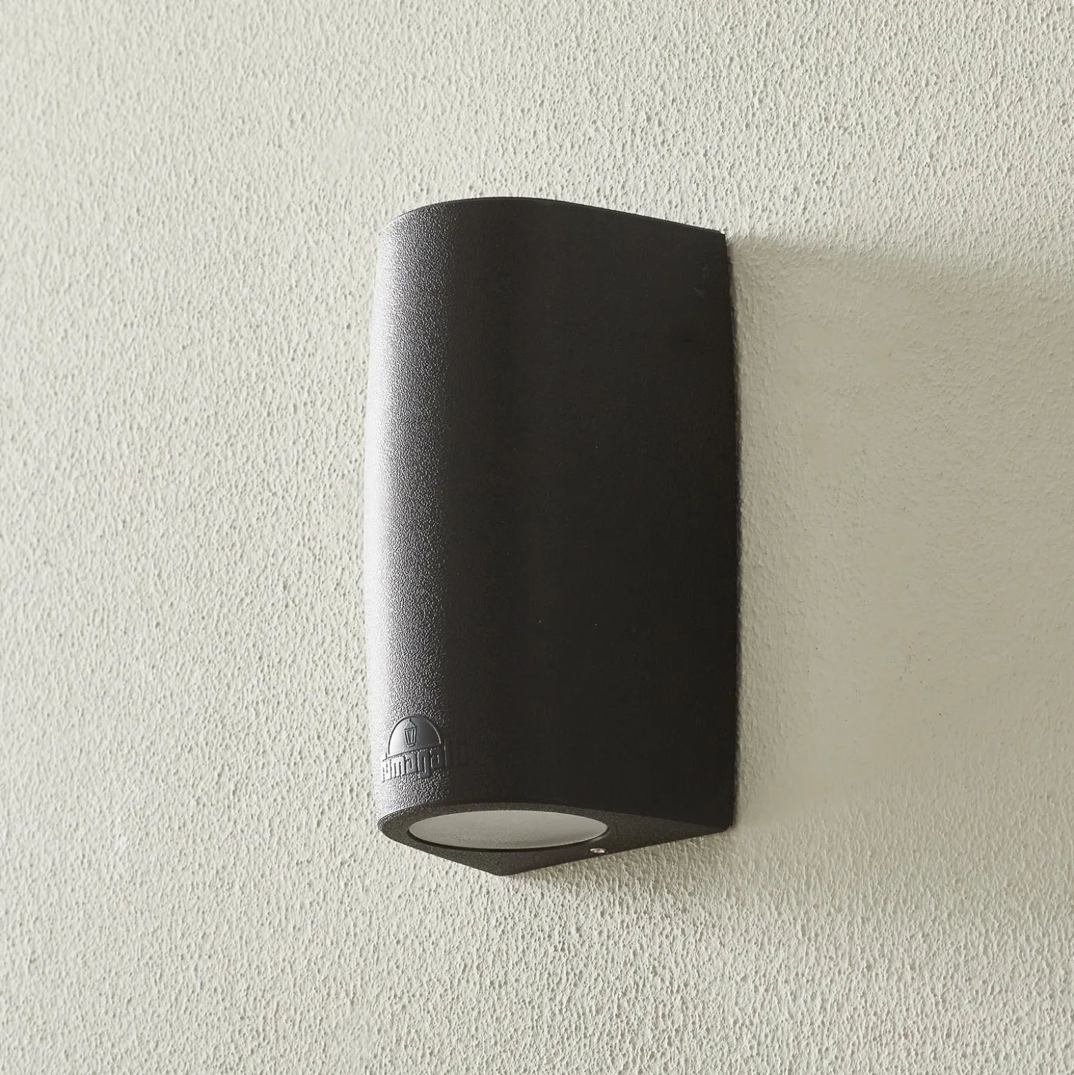 Aplique de exterior Marta 90, negro/esmerilado, GU10 CCT, down