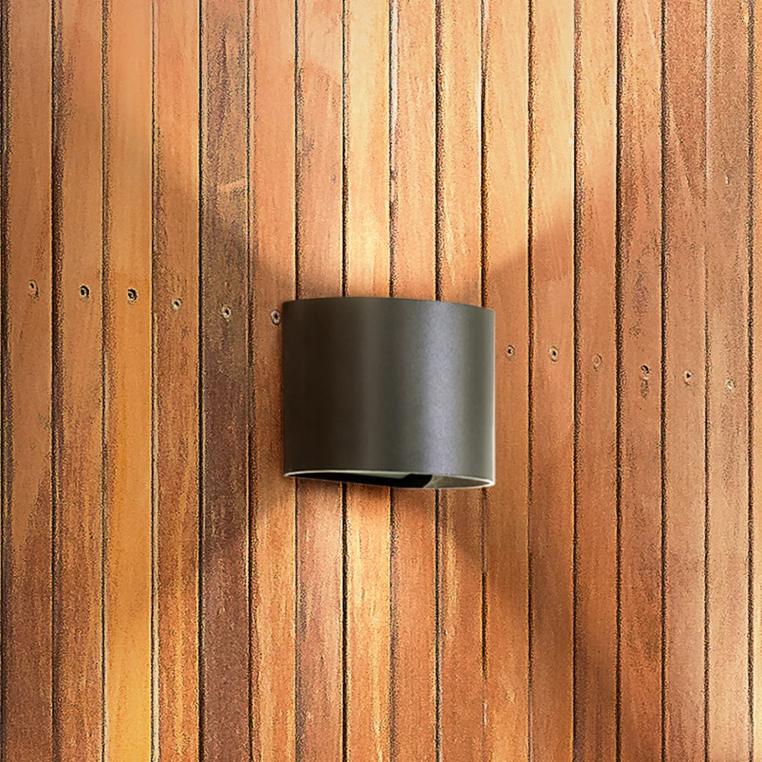 Aplique de exterior Matteo LED, negro, ancho 14 cm, 2 luces.