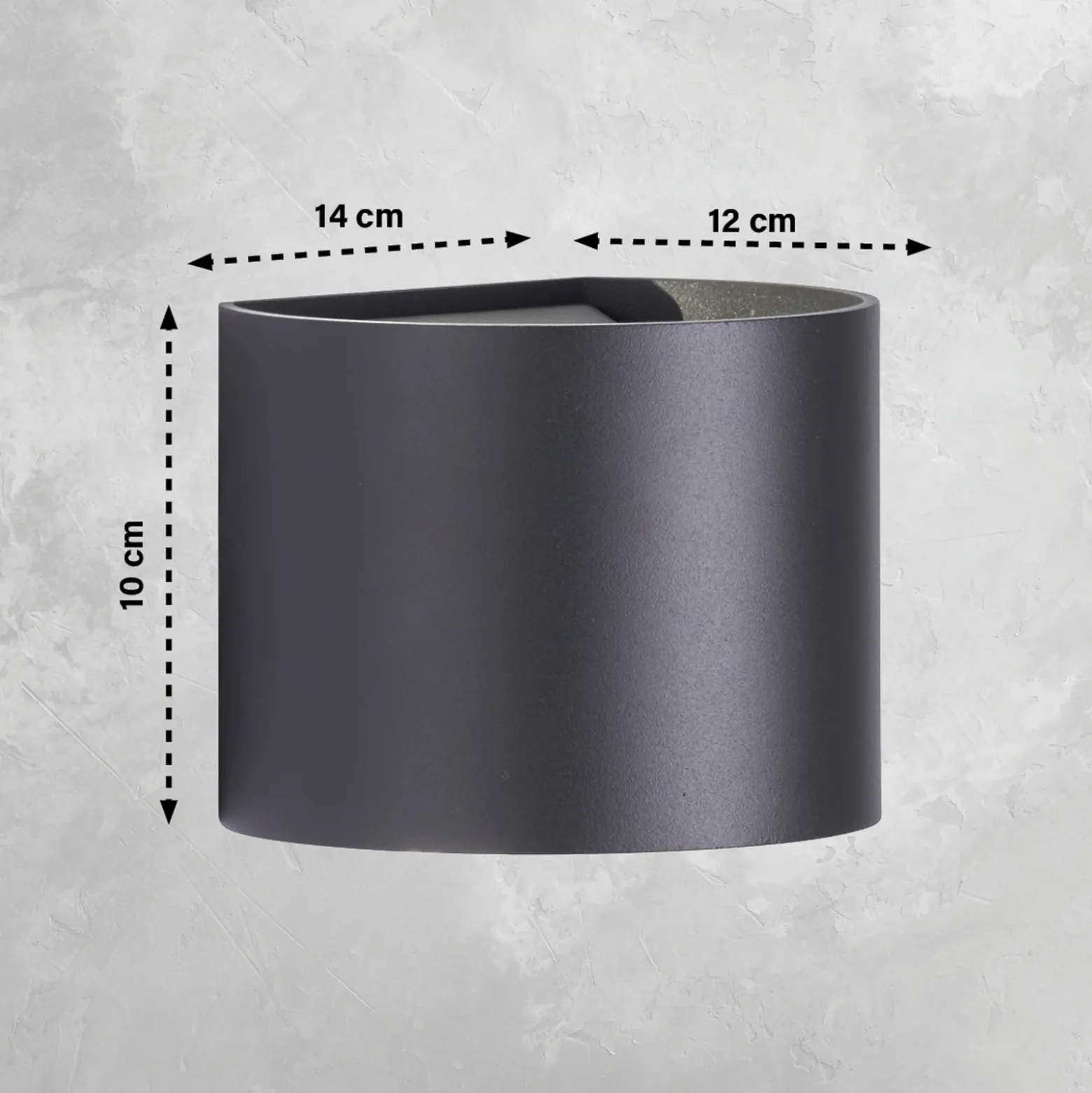 Aplique de exterior Matteo LED, negro, ancho 14 cm, 2 luces.