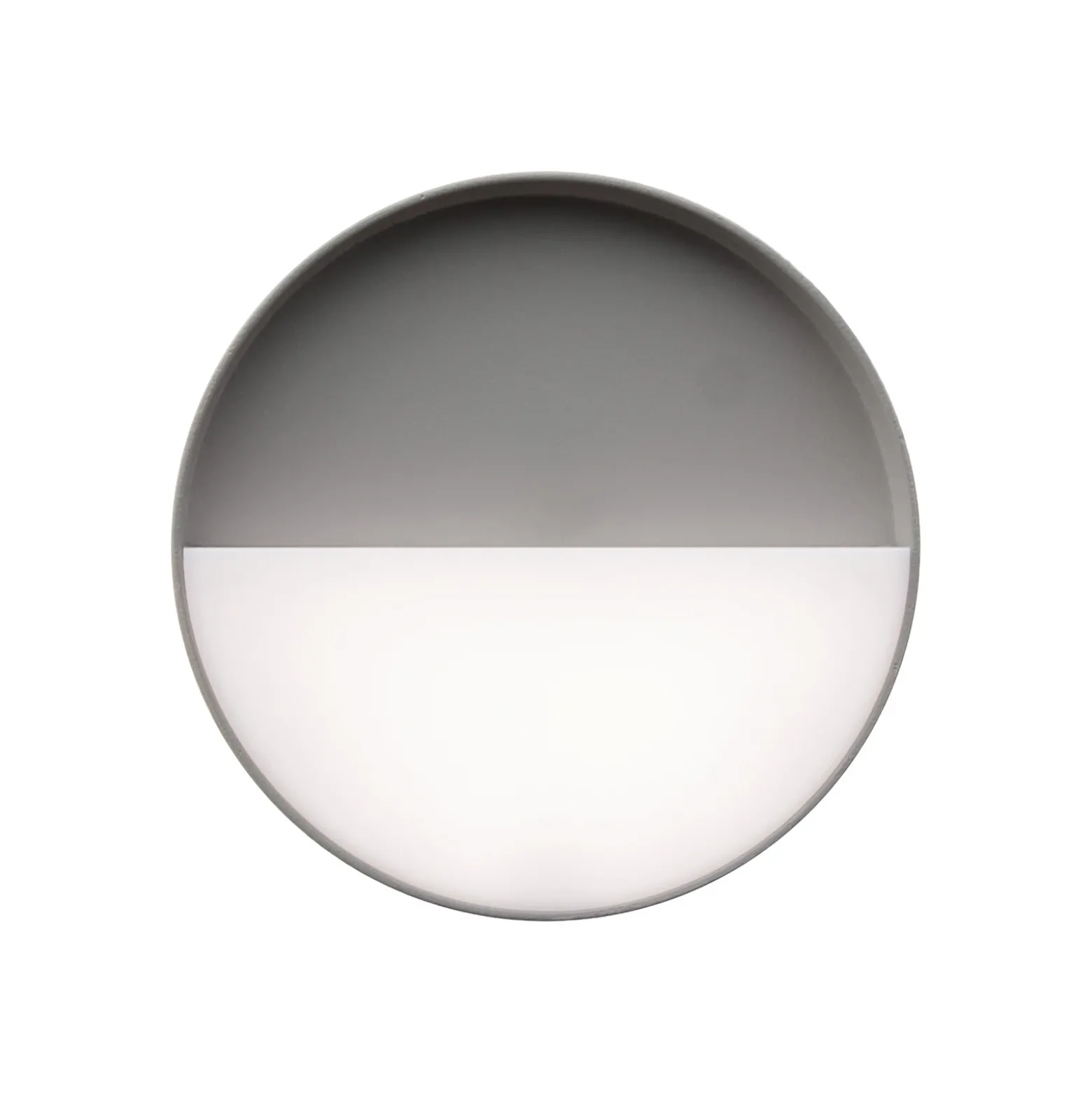 Aplique de exterior Meg LED recargable, color arena, Ø 15 cm
