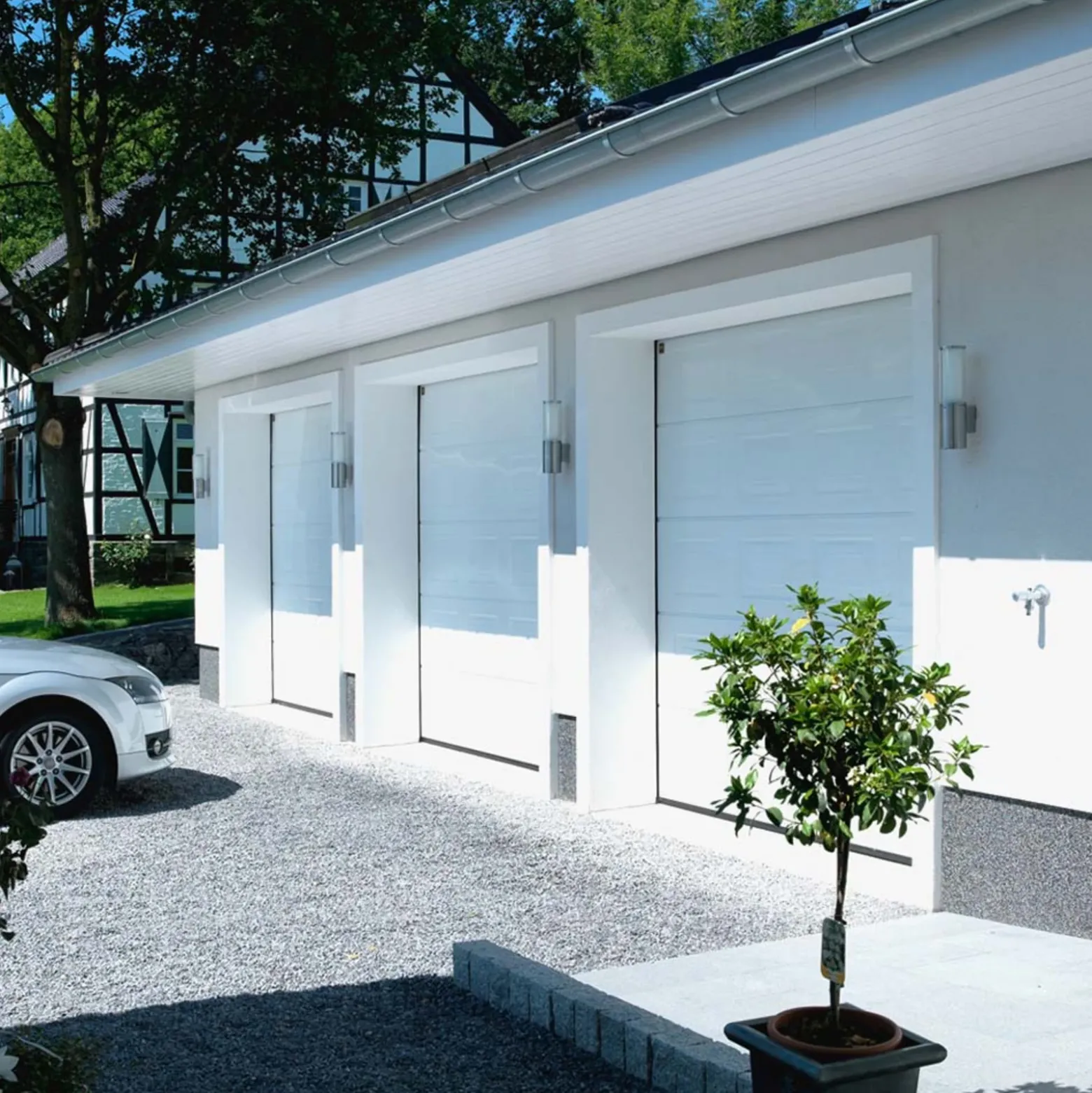 Aplique de exterior Mite con downlight