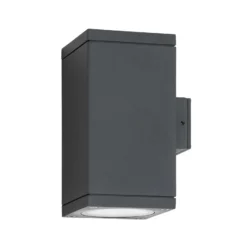Aplique de exterior 5160, negro, aluminio, cristal, 2 x GU10