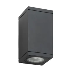 Aplique de exterior 5160, negro, aluminio, cristal, 2 x GU10