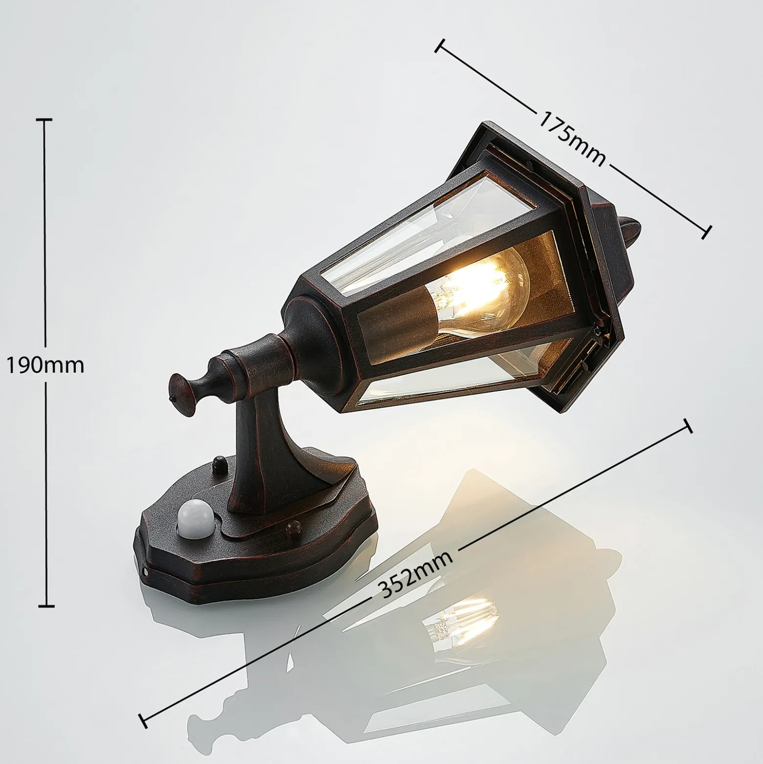 Aplique de exterior Noor con detector de movimiento